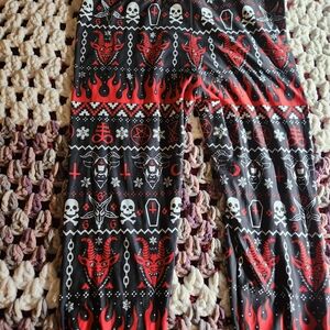 Too Fast Red and Black Gothic Pants